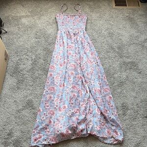 Rue21 Pink and Blue Maxi Dress